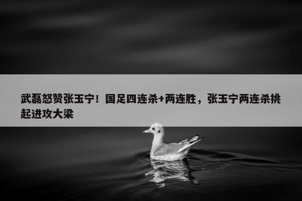 武磊怒赞张玉宁！国足四连杀+两连胜，张玉宁两连杀挑起进攻大梁