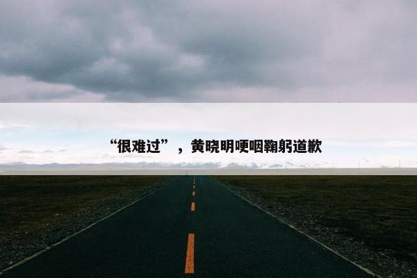 “很难过”，黄晓明哽咽鞠躬道歉