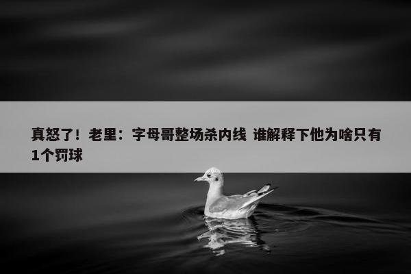 真怒了！老里：字母哥整场杀内线 谁解释下他为啥只有1个罚球