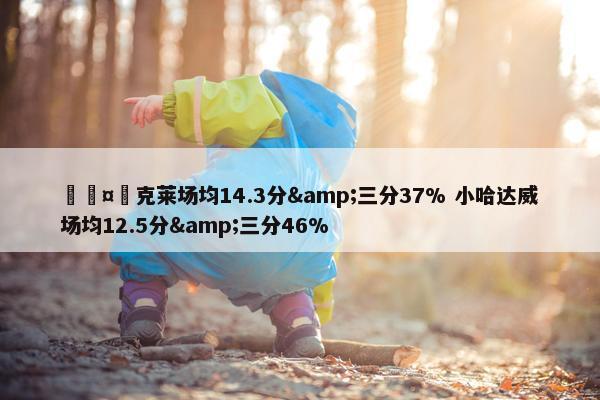 🤔克莱场均14.3分&三分37% 小哈达威场均12.5分&三分46%