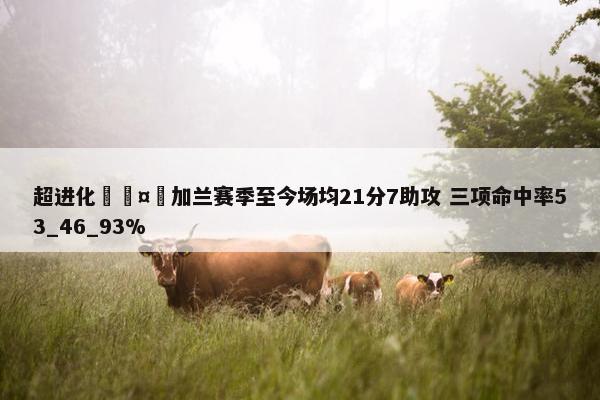 超进化🤯加兰赛季至今场均21分7助攻 三项命中率53_46_93%