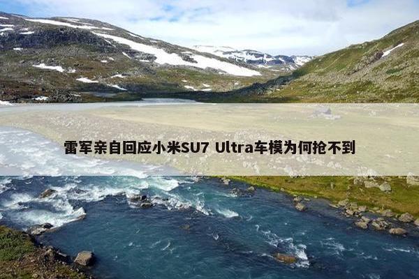 雷军亲自回应小米SU7 Ultra车模为何抢不到