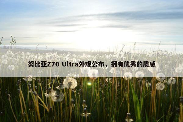 努比亚Z70 Ultra外观公布，拥有优秀的质感