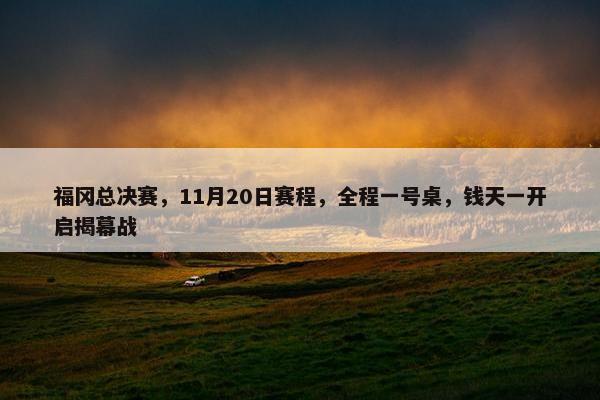 福冈总决赛，11月20日赛程，全程一号桌，钱天一开启揭幕战