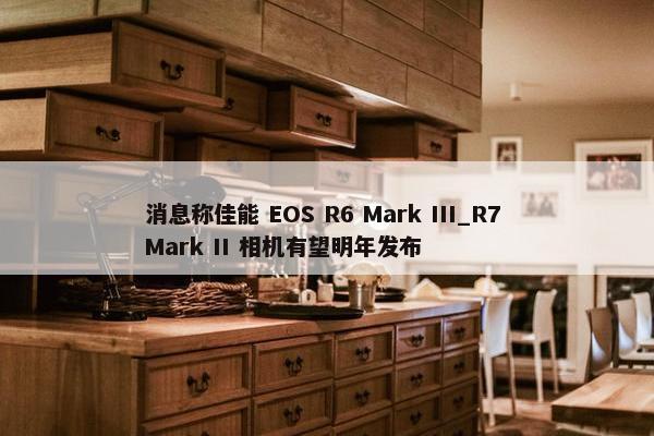 消息称佳能 EOS R6 Mark III_R7 Mark II 相机有望明年发布