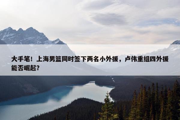 大手笔！上海男篮同时签下两名小外援，卢伟重组四外援能否崛起？