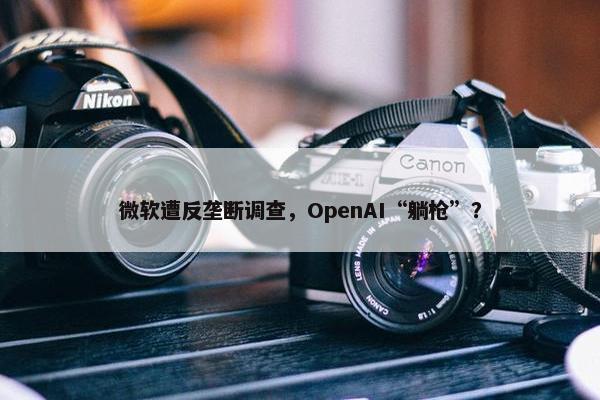 微软遭反垄断调查，OpenAI“躺枪”？