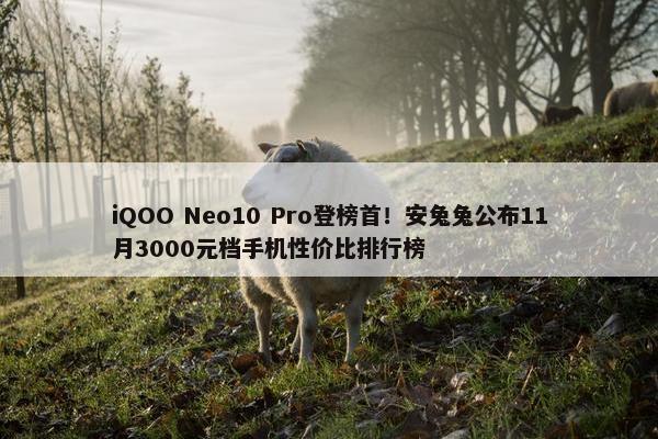 iQOO Neo10 Pro登榜首！安兔兔公布11月3000元档手机性价比排行榜