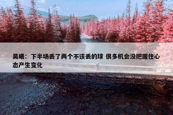 吴曦：下半场丢了两个不该丢的球 很多机会没把握住心态产生变化