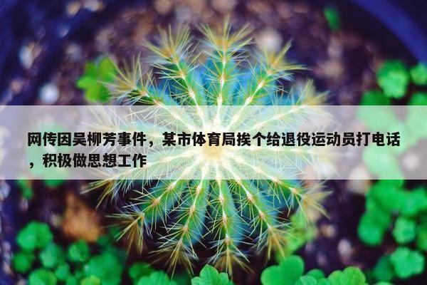 网传因吴柳芳事件，某市体育局挨个给退役运动员打电话，积极做思想工作