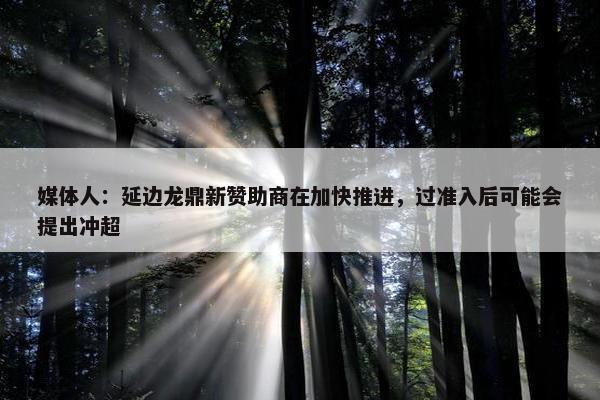 媒体人：延边龙鼎新赞助商在加快推进，过准入后可能会提出冲超