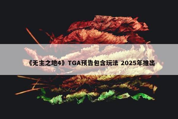 《无主之地4》TGA预告包含玩法 2025年推出