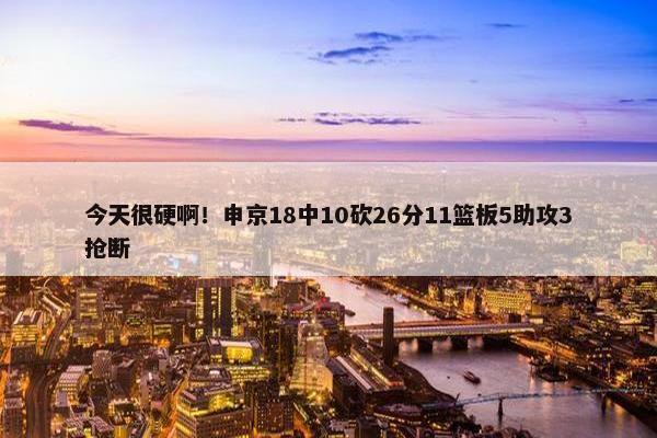 今天很硬啊！申京18中10砍26分11篮板5助攻3抢断