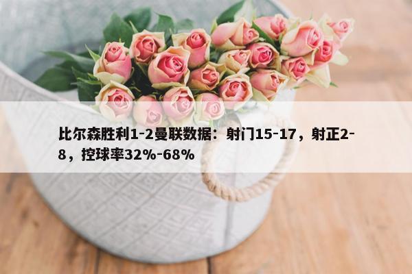 比尔森胜利1-2曼联数据：射门15-17，射正2-8，控球率32%-68%