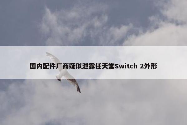 国内配件厂商疑似泄露任天堂Switch 2外形