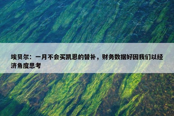 埃贝尔：一月不会买凯恩的替补，财务数据好因我们以经济角度思考