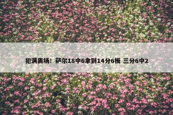 犯满离场！萨尔18中6拿到14分6板 三分6中2