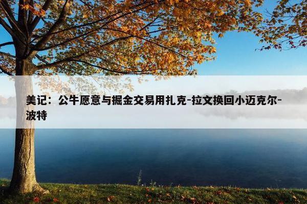 美记：公牛愿意与掘金交易用扎克-拉文换回小迈克尔-波特