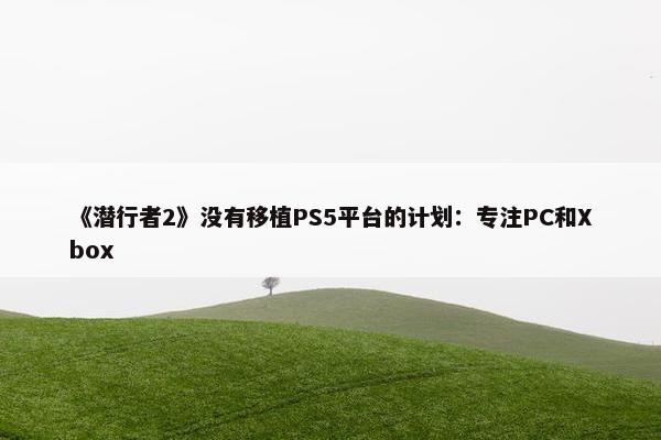 《潜行者2》没有移植PS5平台的计划：专注PC和Xbox