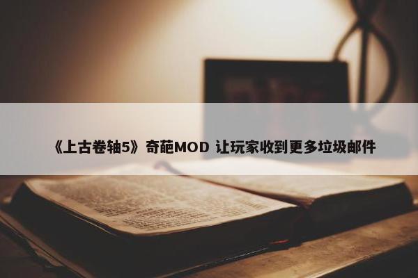 《上古卷轴5》奇葩MOD 让玩家收到更多垃圾邮件