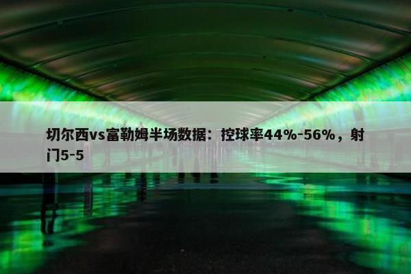 切尔西vs富勒姆半场数据：控球率44%-56%，射门5-5