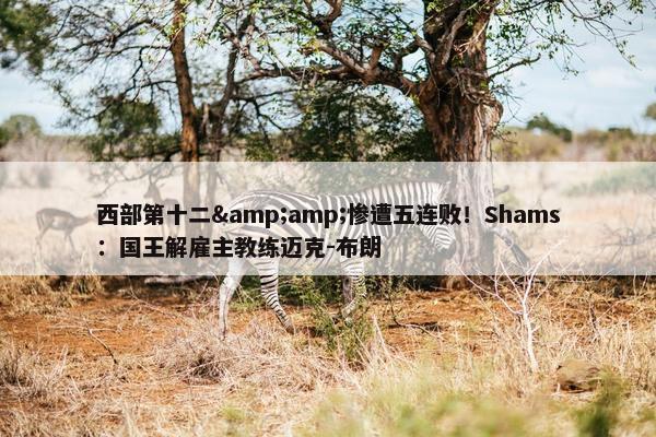 西部第十二&amp;惨遭五连败！Shams：国王解雇主教练迈克-布朗