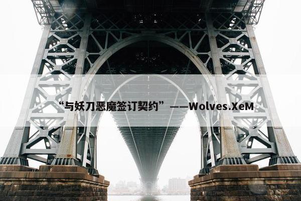 “与妖刀恶魔签订契约”——Wolves.XeM