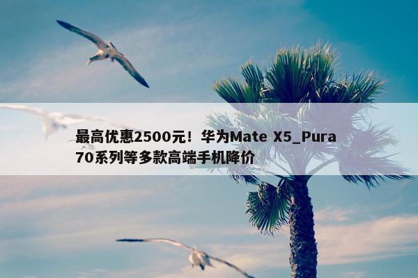 最高优惠2500元！华为Mate X5_Pura 70系列等多款高端手机降价