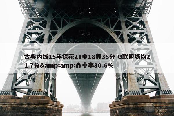 古典内线15年探花21中18轰38分 G联盟场均21.7分&amp;命中率80.6%