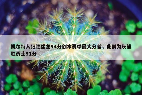 凯尔特人狂胜猛龙54分创本赛季最大分差，此前为灰熊胜勇士51分