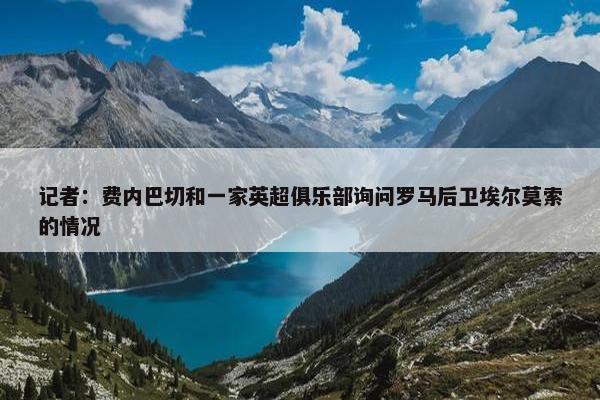 记者：费内巴切和一家英超俱乐部询问罗马后卫埃尔莫索的情况