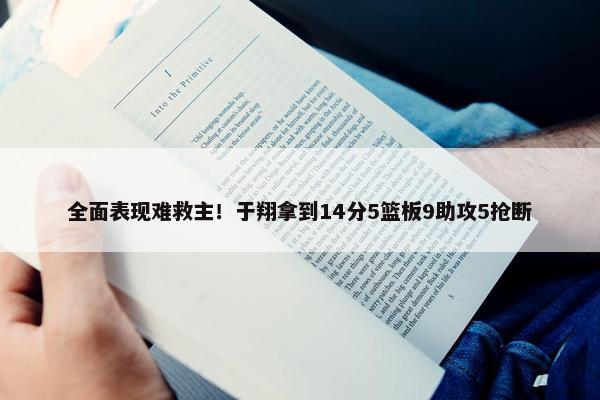 全面表现难救主！于翔拿到14分5篮板9助攻5抢断