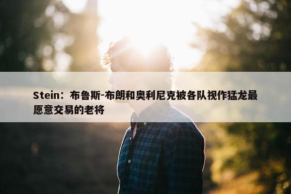 Stein：布鲁斯-布朗和奥利尼克被各队视作猛龙最愿意交易的老将