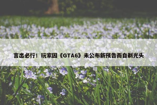 言出必行！玩家因《GTA6》未公布新预告而自剃光头