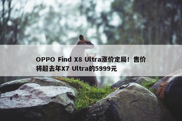 OPPO Find X8 Ultra涨价定局！售价将超去年X7 Ultra的5999元