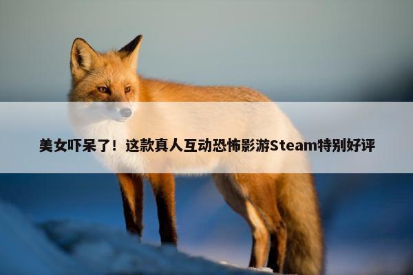 美女吓呆了！这款真人互动恐怖影游Steam特别好评