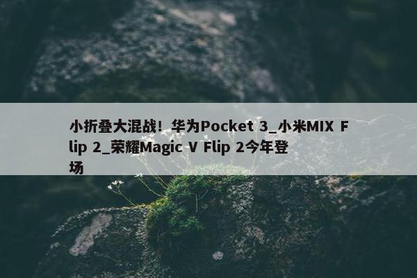 小折叠大混战！华为Pocket 3_小米MIX Flip 2_荣耀Magic V Flip 2今年登场