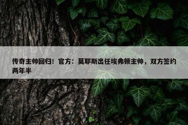 传奇主帅回归！官方：莫耶斯出任埃弗顿主帅，双方签约两年半