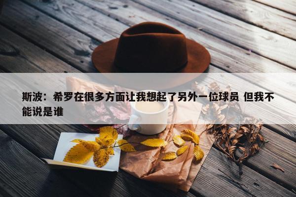 斯波：希罗在很多方面让我想起了另外一位球员 但我不能说是谁