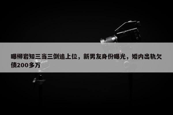 曝柳岩知三当三倒追上位，新男友身份曝光，婚内出轨欠债200多万