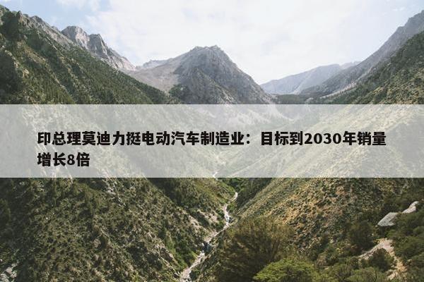 印总理莫迪力挺电动汽车制造业：目标到2030年销量增长8倍