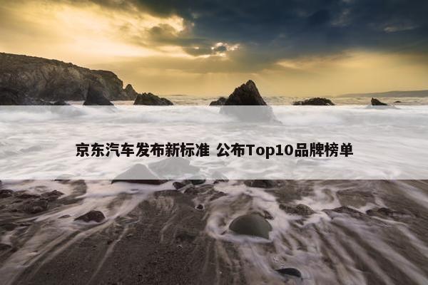 京东汽车发布新标准 公布Top10品牌榜单