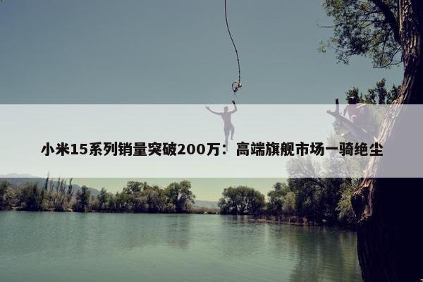 小米15系列销量突破200万：高端旗舰市场一骑绝尘