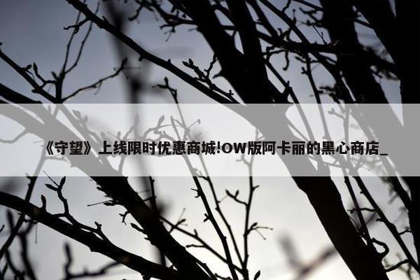 《守望》上线限时优惠商城!OW版阿卡丽的黑心商店_