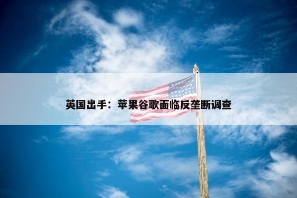 英国出手：苹果谷歌面临反垄断调查