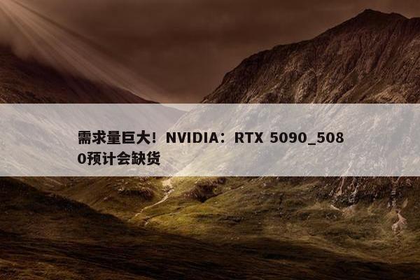 需求量巨大！NVIDIA：RTX 5090_5080预计会缺货