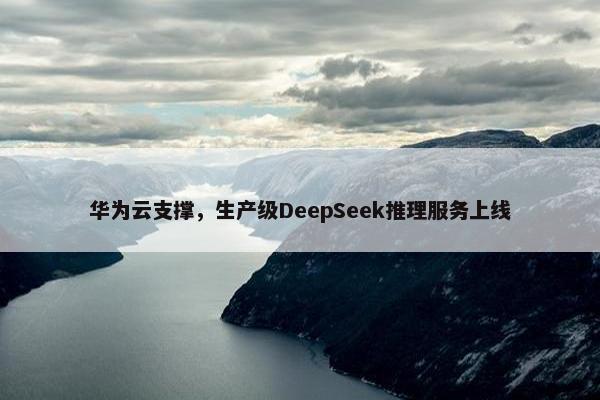 华为云支撑，生产级DeepSeek推理服务上线