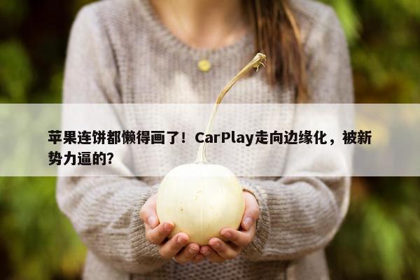 苹果连饼都懒得画了！CarPlay走向边缘化，被新势力逼的？