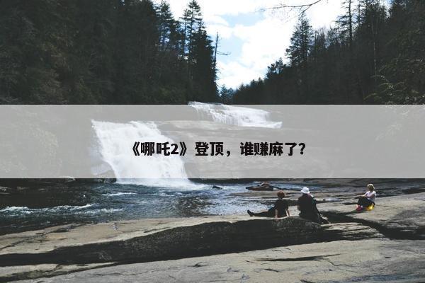 《哪吒2》登顶，谁赚麻了？