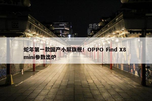 蛇年第一款国产小屏旗舰！OPPO Find X8 mini参数出炉